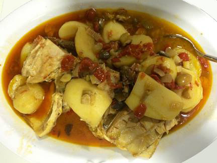 Stoccafisso alla Messinese (Salted Codfish, Messina Style)